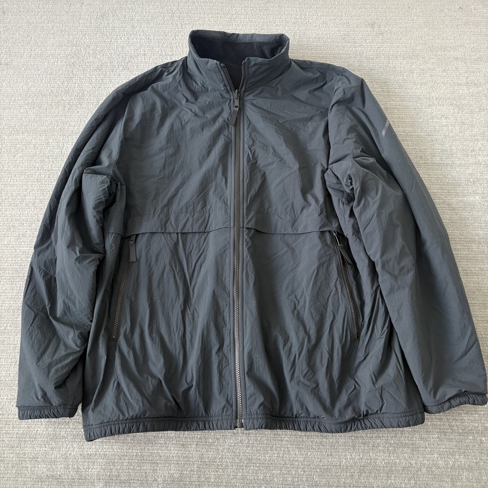 Hill City Reversible Jacket Mens XL Black Hydro Fleece Outdoor Commuter  Pockets